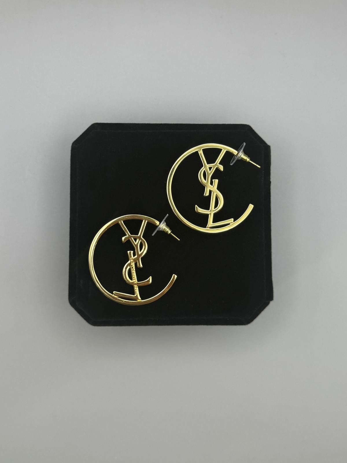 Monogram Circle Hoop Earrings