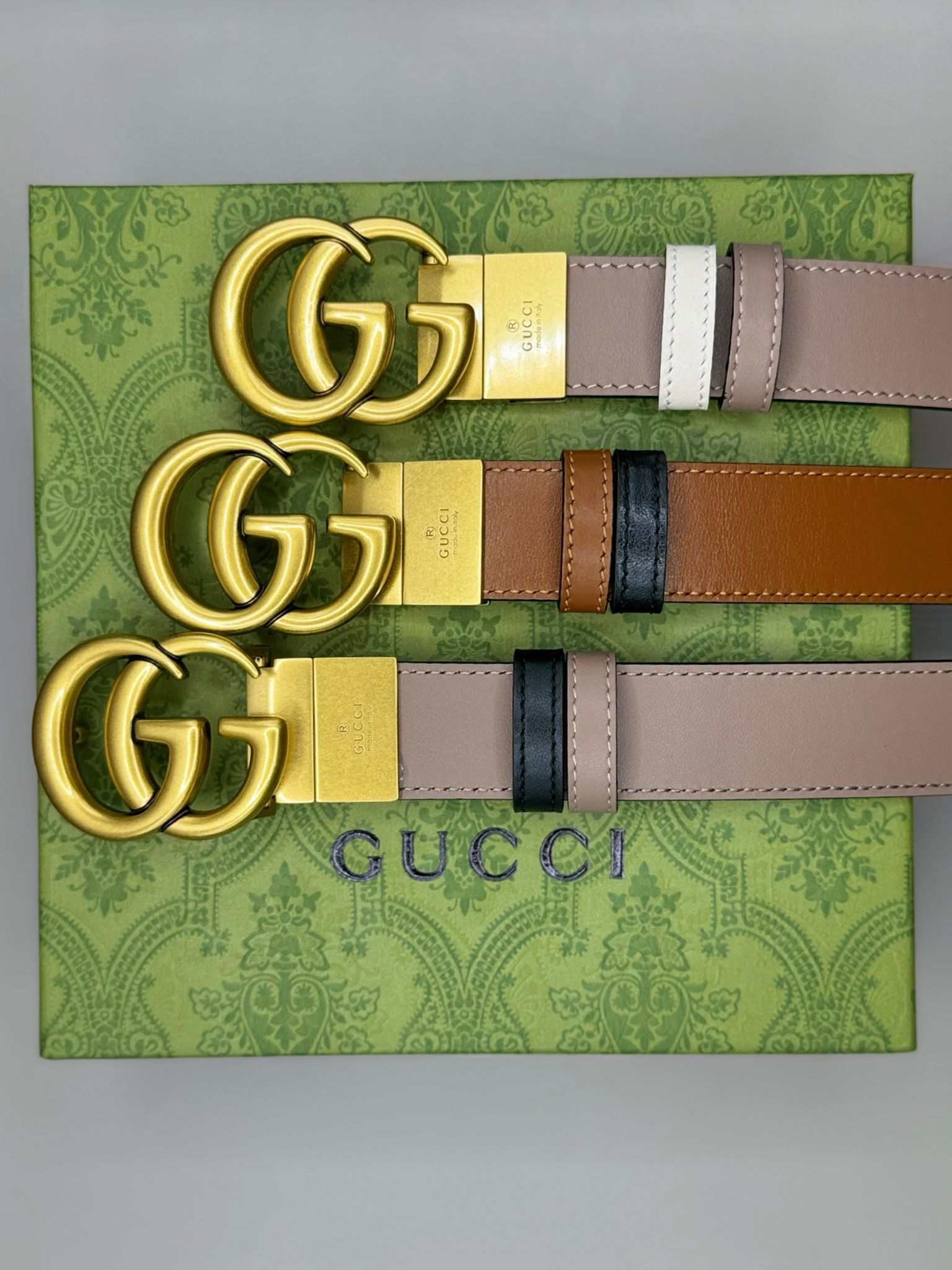 Gucci Double G Leather Belt