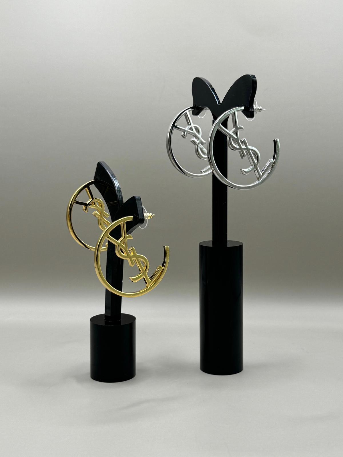 Monogram Circle Hoop Earrings